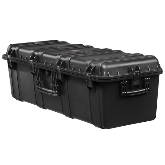 Weatherproof Hard Case, Heavy Duty Protective Dry Box Case with Pre-Cut Foam & Retractable Pull Handles for Travel, Hunt, Military, Tactical, IP67 Waterproof Case for Cameras(112x41x34)