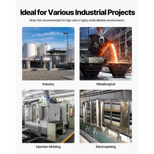 Air-Cooled Water Chiller, 25 HP, Industrial Water Chiller with 60,480 Kcal/h Cooling Capacity, Dual Compressor, 53 Gal Large Tank, LED Display, Cooler for Cooling Water, Not Air Conditioner