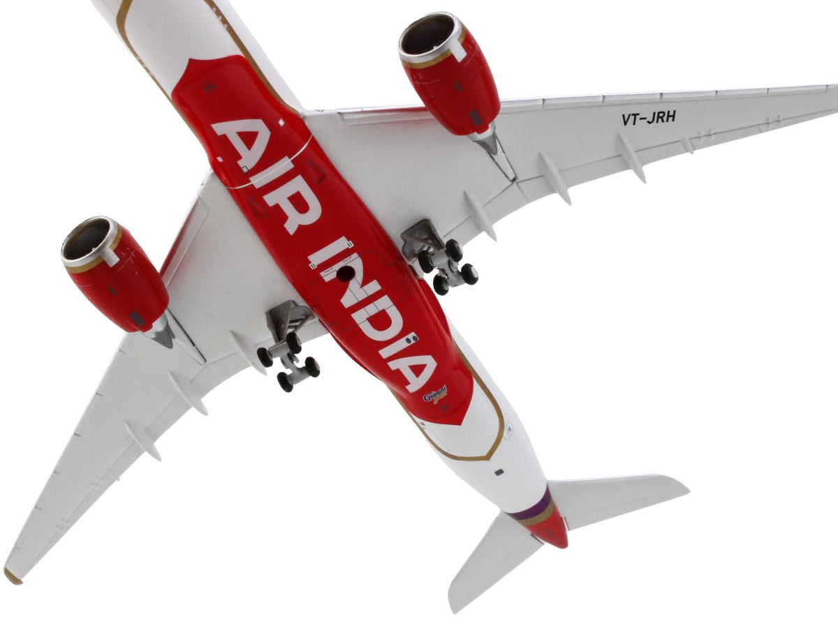 GeminiJets Airbus A350-900 Air India diecast model airplane, white with tail graphics, 1/400 scale, detailed display piece