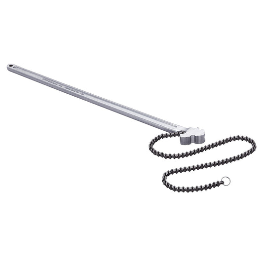 Chain Wrench, 48 inch Chain Pipe Wrench, 13.4 inch Diameter Capacity, CRV Reversible Pipe Fitting Tool Wrench with High Strength Jaw and Ergonomic Handle, for Pipe Installation and Car Repair