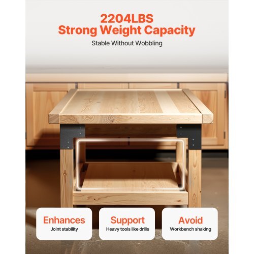 Workbench Corner Bracket Kit, 6.50 x 6.50 x 6.50 inch / 165 x 165 x 165 mm, 2204lbs/1000kg Load Capacity, Heavy Duty Sturdy Steel Angle Brackets with Screws, for Desk Shop Table Platform, 8 Pcs
