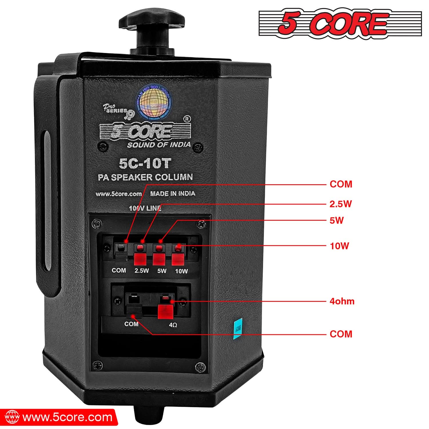 5Core Audio System Combo 30W Amplifier 6.4” Wall Speakers 4 Piece 10W RMS Each Commercial Speaker System for Restaurant Office Cafe Bar-2