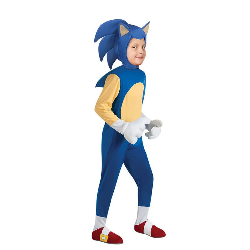 Deluxe Sonic The Hedgehog Costume Children Game Character Cosplay Halloween Costume For Kids