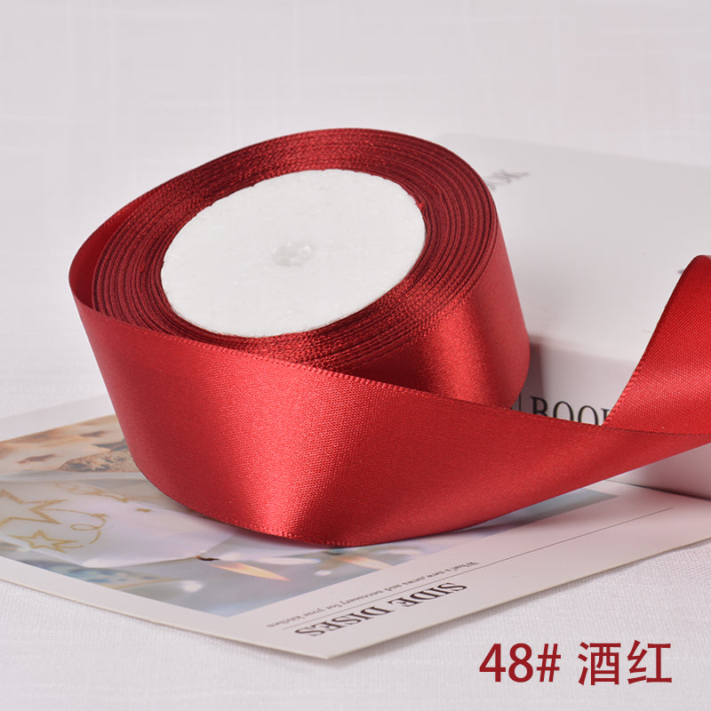 6-10-12-15-20-25-40mm Satin Ribbons for Wedding Birthday Party Gift Wrapping Tape Christmas Halloween DIY Crafts Handmade Ribbon
