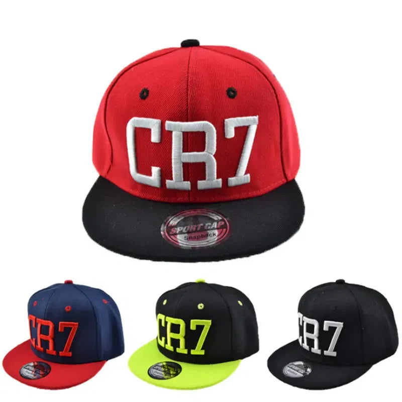 Color: Fluorescent Yellow - New Fashion Children Ronaldo Cr7 Neymar Njr Baseball Cap Hat Boys Girls Kids Messi Snapback Hats Hip Hop Caps Gorras