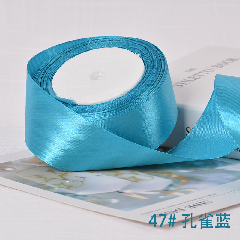 6-10-12-15-20-25-40mm Satin Ribbons for Wedding Birthday Party Gift Wrapping Tape Christmas Halloween DIY Crafts Handmade Ribbon