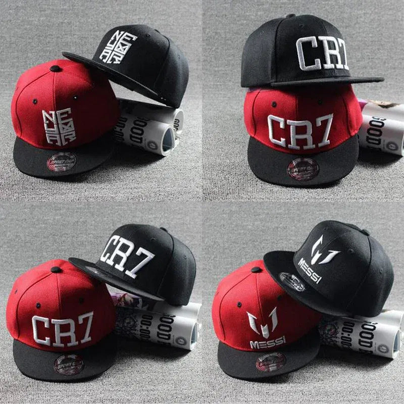 Color: Fluorescent Yellow - New Fashion Children Ronaldo Cr7 Neymar Njr Baseball Cap Hat Boys Girls Kids Messi Snapback Hats Hip Hop Caps Gorras