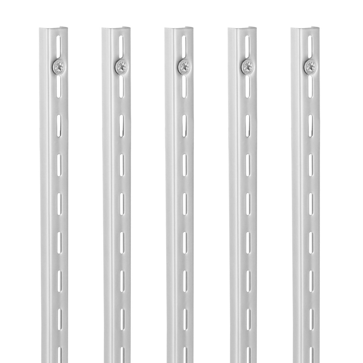 Shelf Pilaster, 39-inch 10 Pack, Upright Wall Shelving System, Heavy Duty Support System Single Slot Shelf Rails, 40 Screws Included, Suitable for Cabinet Closet Organization Storage, Silver - American Smart