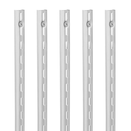 Shelf Pilaster, 39-inch 10 Pack, Upright Wall Shelving System, Heavy Duty Support System Single Slot Shelf Rails, 40 Screws Included, Suitable for Cabinet Closet Organization Storage, Silver - American Smart