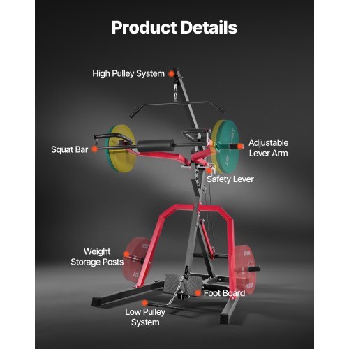 Home Gym Equipment, Leverage Gym with 2:1 Ratio LAT Low Row System, Strength Training Machine for Squats Deadlifts Bench Press Bicep Curls, Home Gym Machine, Adjustable Full Body Workout Station