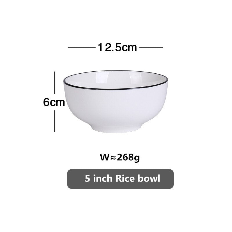 white-with-black-edge-dinner-plate-ceramic-kitchen-tray-food-dishes-rice-salad-noodles-bowl-soup-kitchen-cook-tool-1pcs-sale