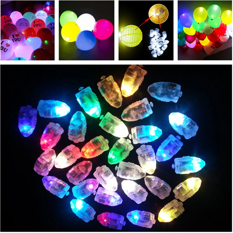 10pcs LED Light Bulbs LED Lamps Latex Balloon Lights for Christmas Halloween Decor Wedding Birthday Party Decorations supplies