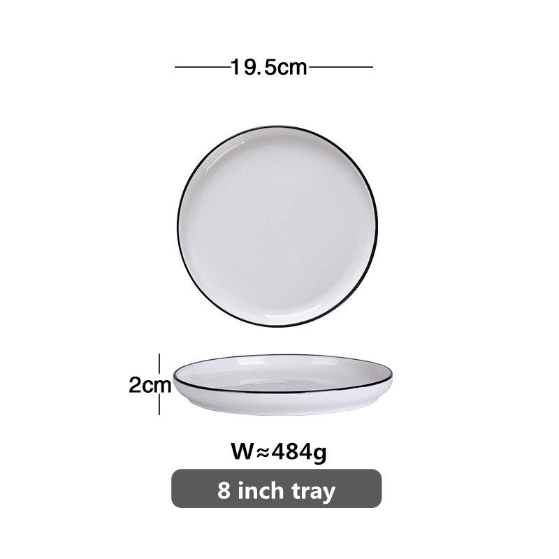 white-with-black-edge-dinner-plate-ceramic-kitchen-tray-food-dishes-rice-salad-noodles-bowl-soup-kitchen-cook-tool-1pcs-sale