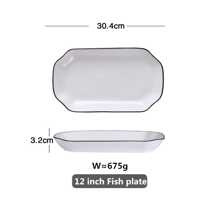 white-with-black-edge-dinner-plate-ceramic-kitchen-tray-food-dishes-rice-salad-noodles-bowl-soup-kitchen-cook-tool-1pcs-sale