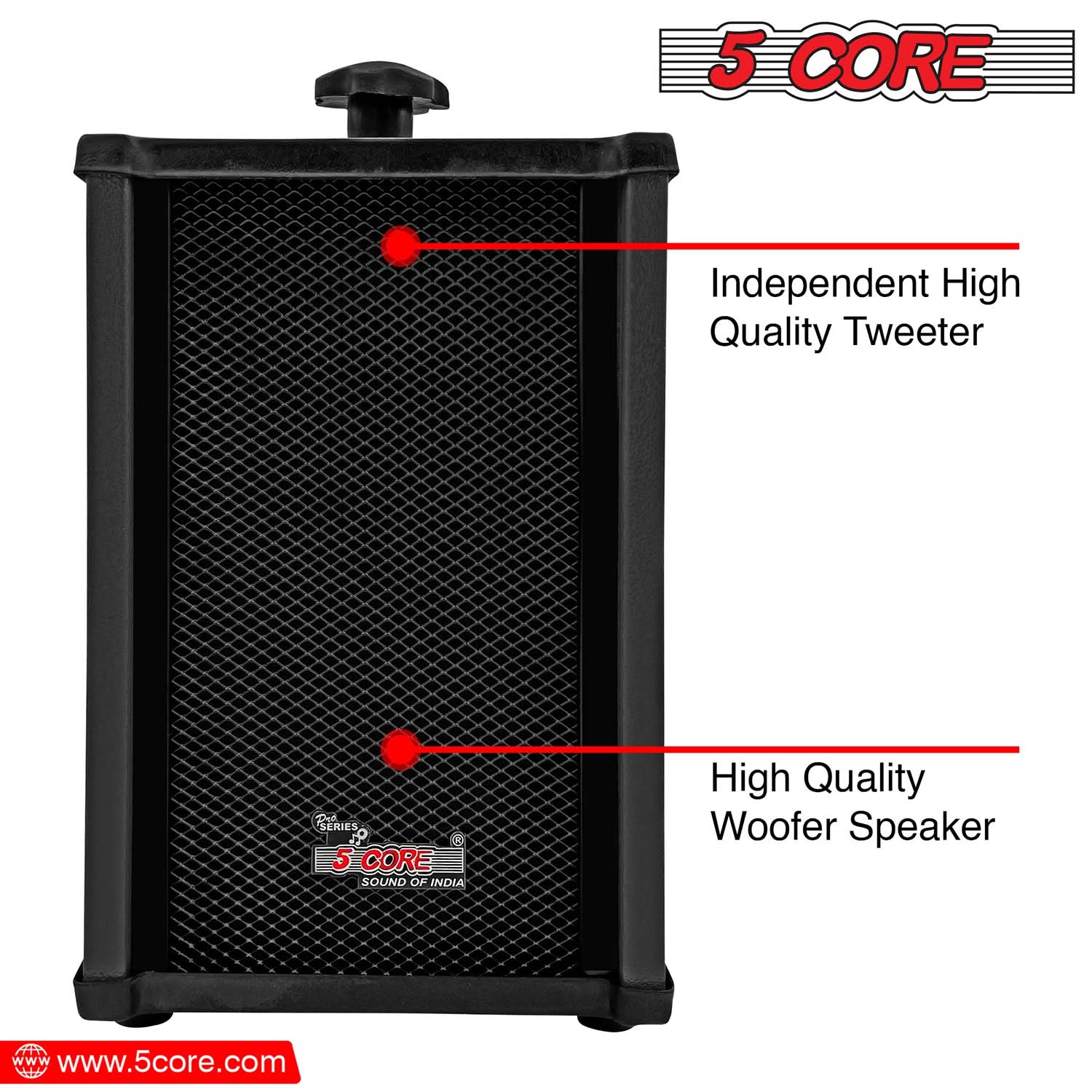 5Core Audio System Combo 30W Amplifier 6.4” Wall Speakers 4 Piece 10W RMS Each Commercial Speaker System for Restaurant Office Cafe Bar-1