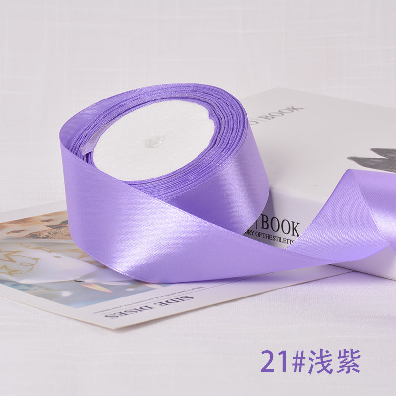 6-10-12-15-20-25-40mm Satin Ribbons for Wedding Birthday Party Gift Wrapping Tape Christmas Halloween DIY Crafts Handmade Ribbon