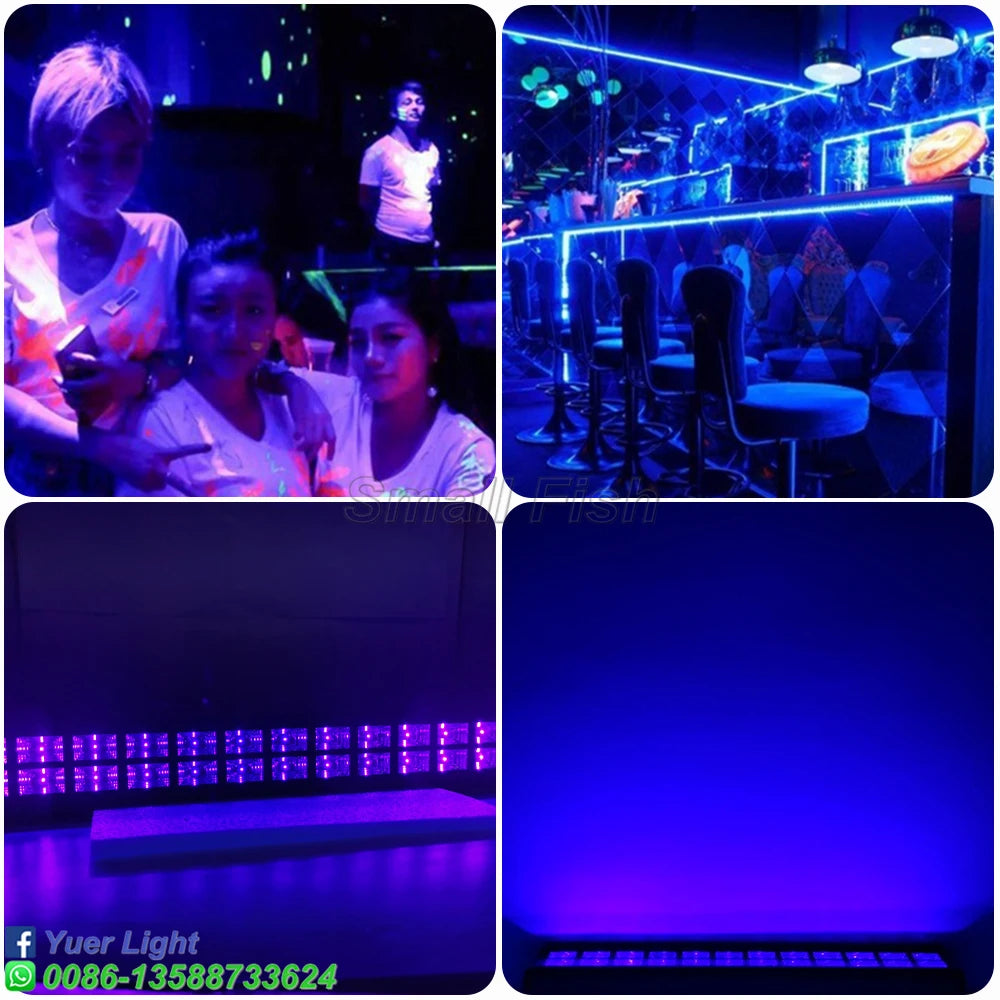 24X3W LED UV Wall Washer Lights Remote Control UV LED Strobe DJ Disco Party Bar Wash Light For Christmas Indoor Effect Lights