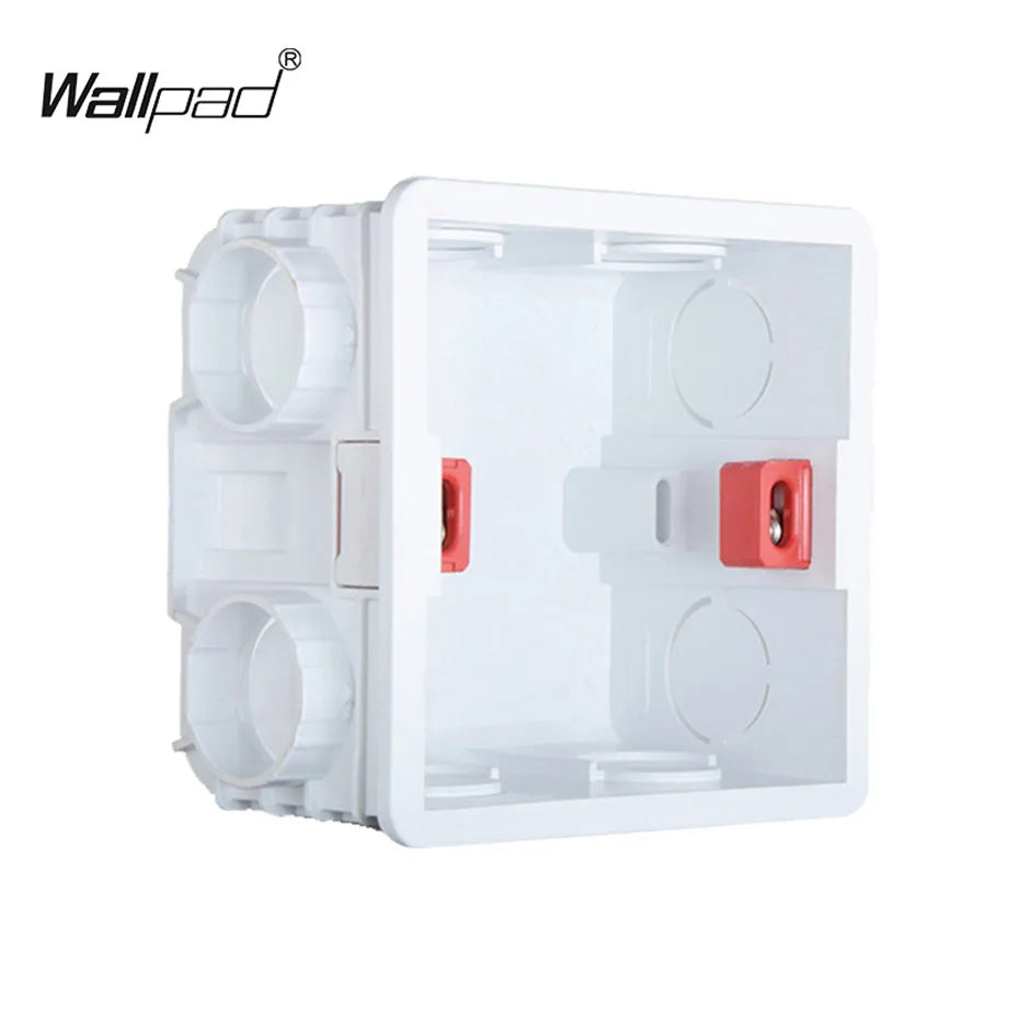 Wallpad Black DIY Module Acrylic Panel With Gold Border Wall Power Socket Electrical Outlet S6 Function Key Free Combination