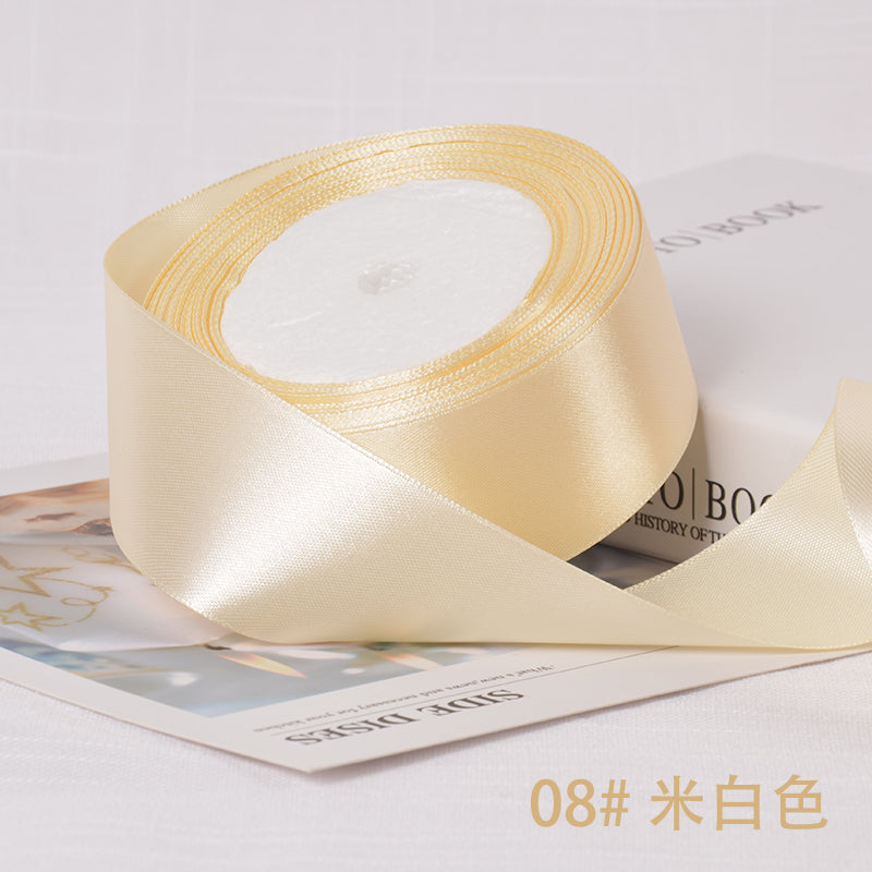 6-10-12-15-20-25-40mm Satin Ribbons for Wedding Birthday Party Gift Wrapping Tape Christmas Halloween DIY Crafts Handmade Ribbon
