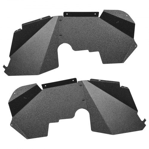 Inner Fender Liner, Front & Rear Fender Liner Compatible with 2007-2018 Jeeps JK/JKU 2/4 Doors, Steel Mud Guards Bolt-on Style Fenders Flare, Wheel Well Cover Fenders Flare Liners, Black - American Smart