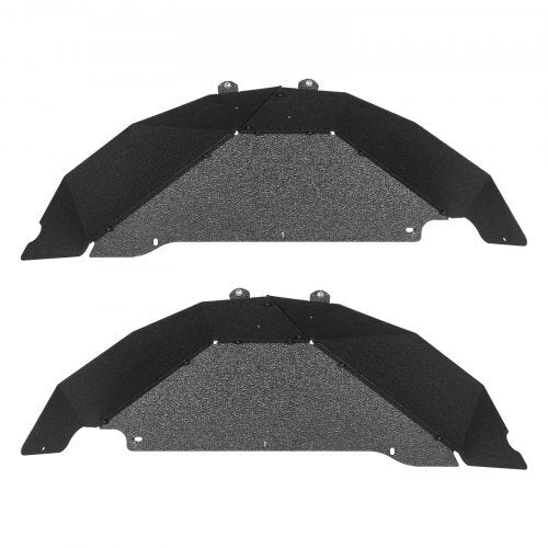 Inner Fender Liner, Front & Rear Fender Liner Compatible with 2007-2018 Jeeps JK/JKU 2/4 Doors, Steel Mud Guards Bolt-on Style Fenders Flare, Wheel Well Cover Fenders Flare Liners, Black - American Smart
