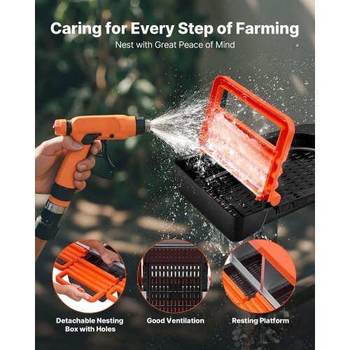 2 Tiers Chicken Nesting Boxes, 8 Compartments, Metal Egg Laying Boxes with Protective Collection Lids, Roll Out Nesting Box, Easy to Assemble, Ideal for Hens, Ducks, Chickens, and Other Poultry