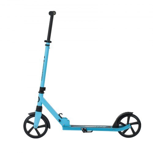 Kick Scooter for Kids Ages 8+, Teens & Adults, 2-Wheel Toddler Scooter with Adjustable Height Handlebar, Wide Anti-Slip Deck, Foldable Lightweight for Boys & Girls up to 220 lbs, Blue + Black