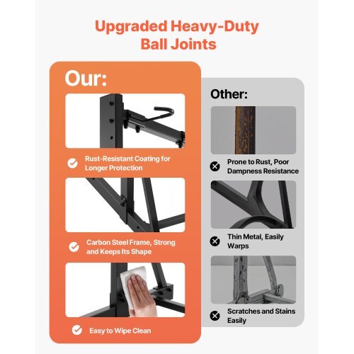 Bike Rack, 300LBS/136KG Capacity for up to 5 Bikes, Freestanding Bike Storage Rack, Carbon Steel Vertical Bicycle Stand for Home, Yard, Garage, Living Room, Indoor/Outdoor Bicycle Storage Stand