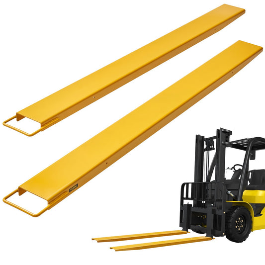 Pallet Fork Extensions, 72" Length 4.5" Width, Heavy Duty Carbon Steel Fork Extensions for Forklifts, 1 Pair Forklift Extensions, Industrial Forklift Fork Attachments for Forklift Truck, Yellow - American Smart