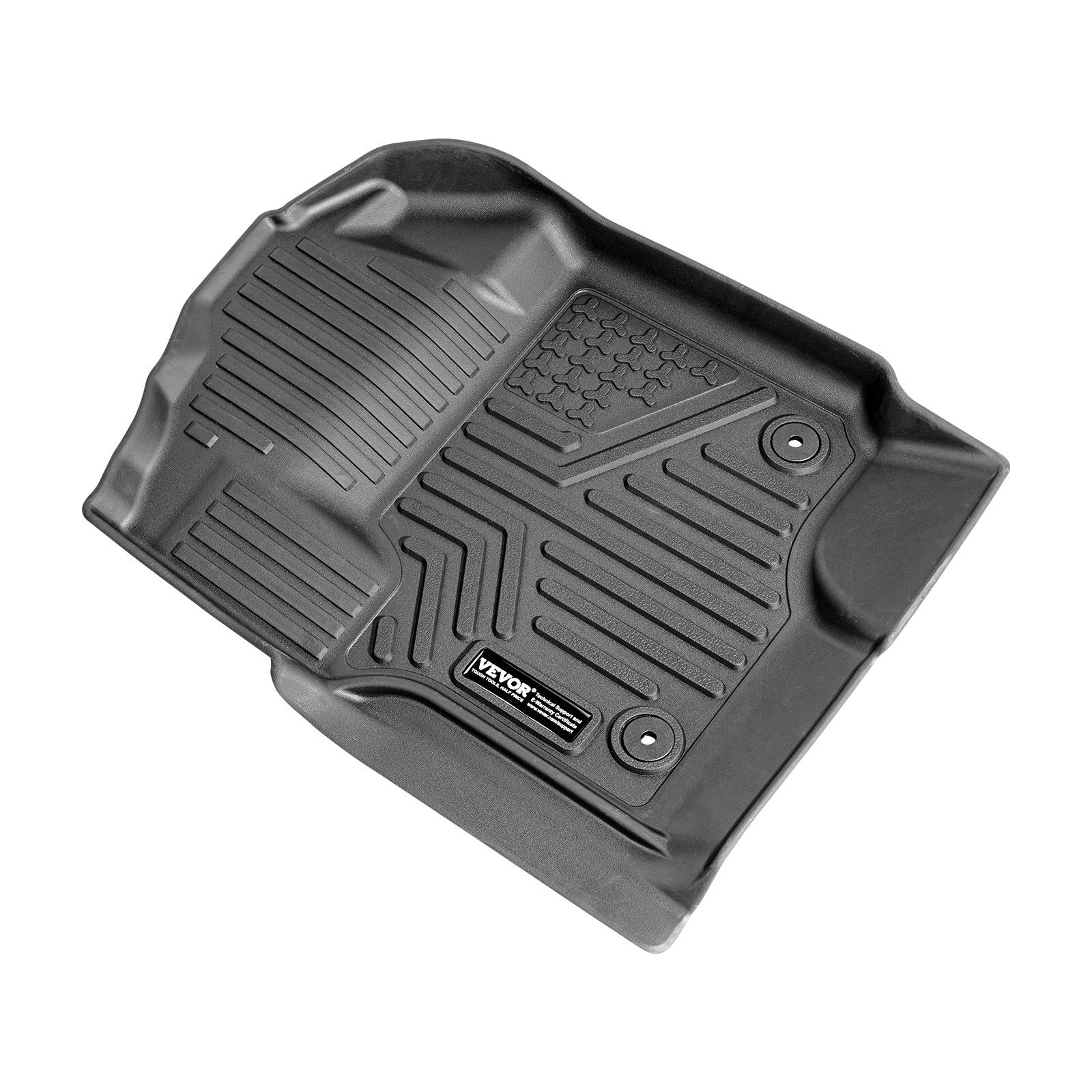 Automotive Floor Mats, Fits for Ford F250 F350 F450 F550 2017-2024 2025 Super Duty Crew Cab Bucket Seat with Under Seat Storage, 3 pcs Front and 2nd Row Liners, Floor Liners for Trucks, Black - American Smart