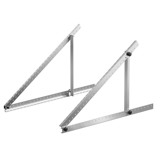 41-Inch Solar Panel Mounting Brackets, 0 to 90? Adjustable Tilt Mount Brackets Support 100-300W Solar Panels, Lightweight Aluminum Brackets with Folding Tilt Legs for RV, Roof, Boat, Off-Grid - American Smart