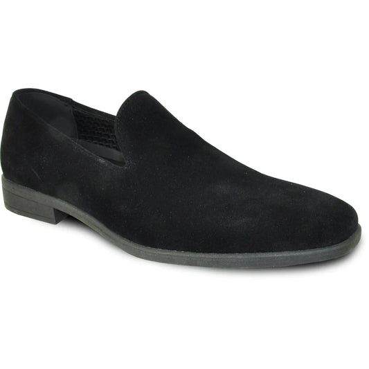 "Chelsea" Black Suede Tuxedo Shoes-0