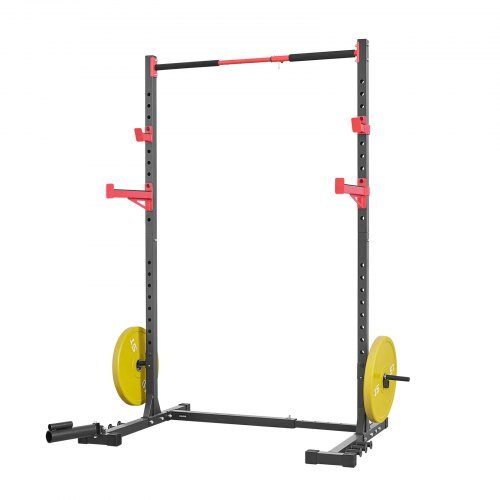 Power Cage Rack, Multifunctional Squat Rack for Home Gym, Width-Adjustable Workout Strength Training Equipment with 6 Band Pegs, Landmine Attachment & Safety Bars for Bench Press Squats Pull-Up - American Smart