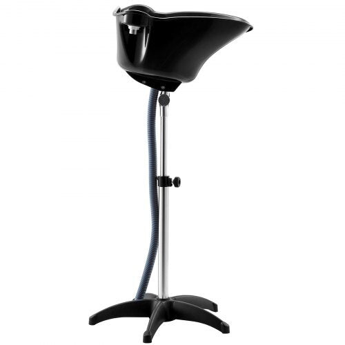 Portable Shampoo Bowl, Deep Shampoo Sink with Adjustable Height & Angle, Includes Drain Hose, Shower Head, Lightweight Hair Wash Basin for Barber Salon Spa Center & Home Use, Black - American Smart