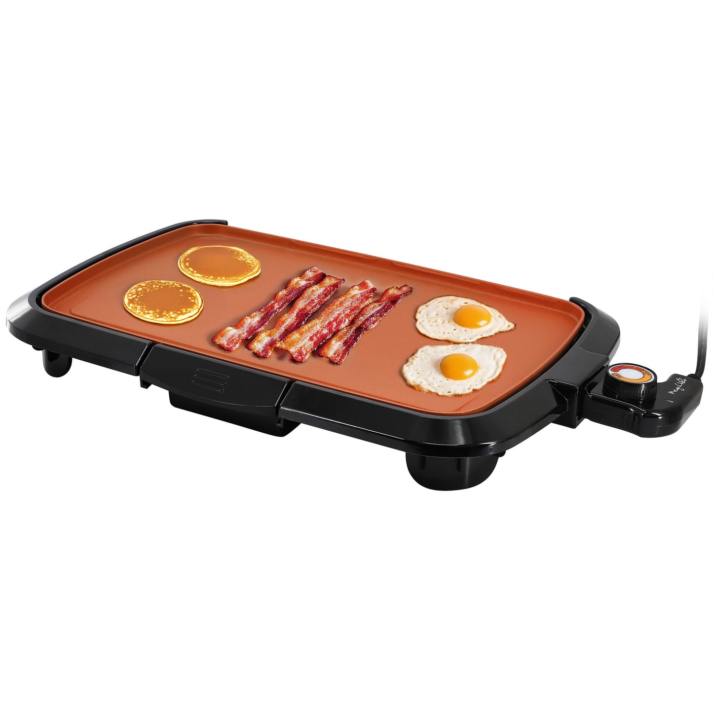 MegaChef 16 Inch Electric Grill in Black with Copper Coating - American Smart