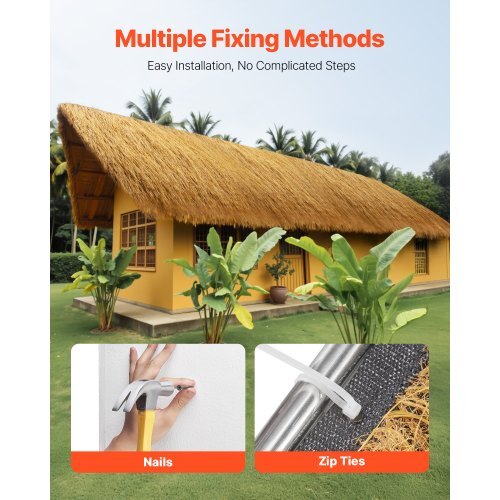 Artificial Thatch Grass Roof, 1.3 x 3.9 ft Tiki Bar Hut Thatch Roofing Roll, Waterproof & Fire-Resistant, Palapa Tiki Roof Mat for Patio Pool Beach Tropical Hawaiian Party Dcor