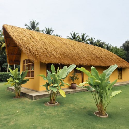 Artificial Thatch Grass Roof, 1.3 x 3.9 ft Tiki Bar Hut Thatch Roofing Roll, Waterproof & Fire-Resistant, Palapa Tiki Roof Mat for Patio Pool Beach Tropical Hawaiian Party Dcor