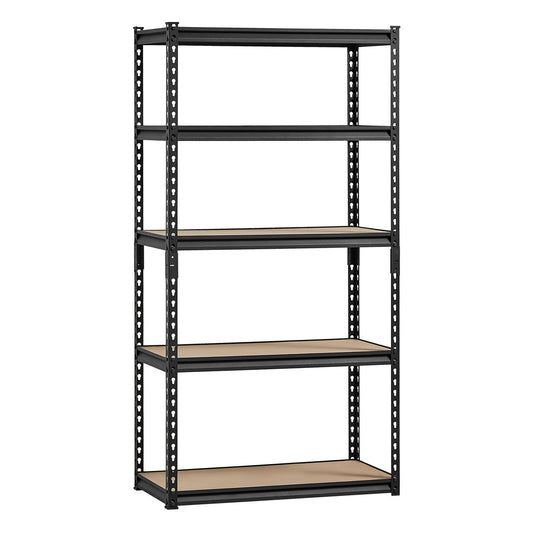 Storage Shelves, 2000 lbs, 5 Tier Garage Storage Shelving, 16" D x 32" W x 62.8" H Adjustable Metal Shelves for Garage Shelves Utility Rack Shelf, Ideal for Kitchen, Warehouse, Basement, Black - American Smart
