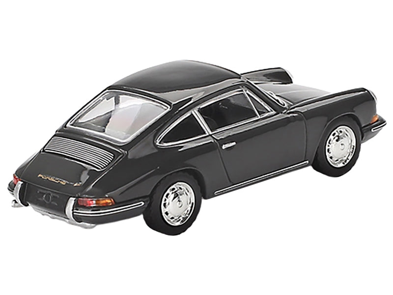 Slate gray 1964 Porsche 911 diecast model car by Mini GT, limited edition 1/64 scale, detailed miniature Porsche replica.