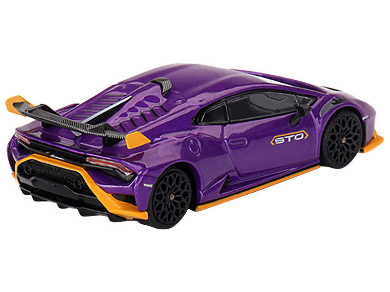 Lamborghini Huracan STO Viola Pasifae Purple Metallic Limited Edition 1/64 Diecast Model Car by Mini GT-2