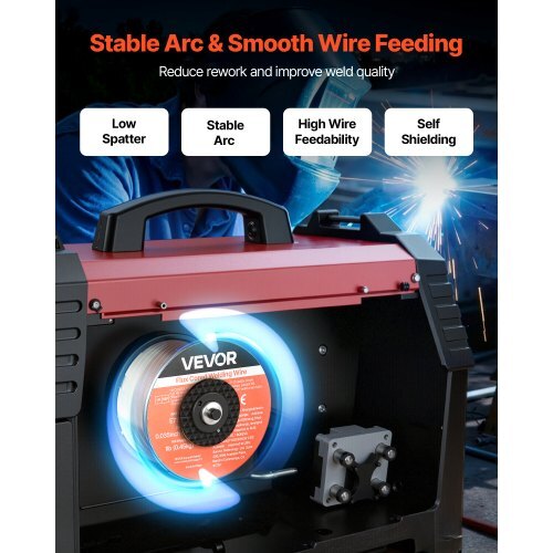 Flux Core MIG Welding Wire, E71T-11 0.035-inch 1 LBS, Gasless Mild Steel Welding Wire with Low Spatter for All Position Arc Welding, Self-Shielded for Outdoor Use (Pack of 3 Rolls) - American Smart