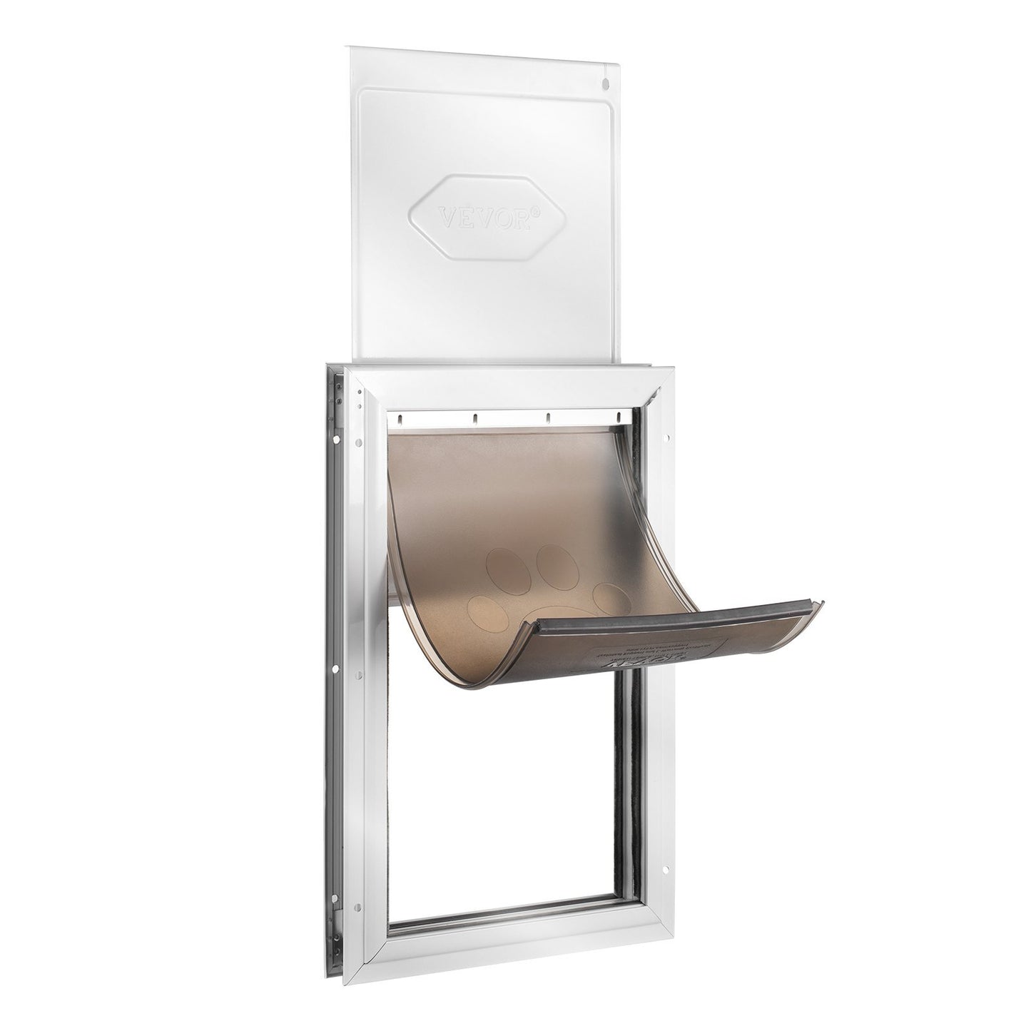 Pet Door, 16.65" x 27.44" Aluminum Frame with Lock and Flap System, Weatherproof Doggy Door, Easy to Install in Interior or Exterior Doors, Pet Door Suitable for Cat Doggie Kitties (White-XL) - American Smart