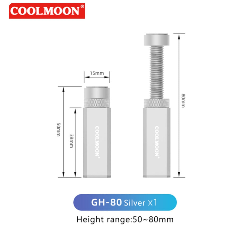 GPU Vertical Mount Aluminum Alloy GPU Stand Telescopic Screw Design Bracket Accessories Adjustable Height Graphics Card Brackets Holder Vertical Graphics Video Card Bracket GH-120 silver