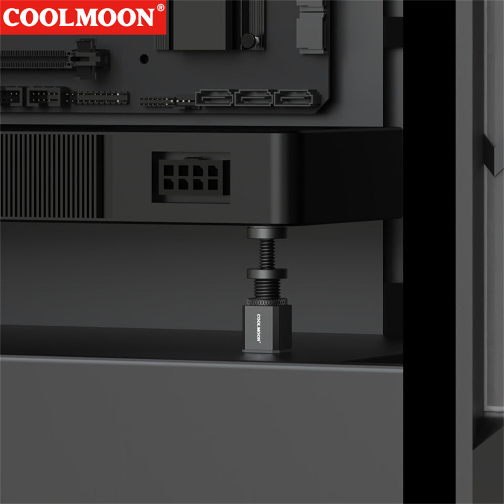 GPU Vertical Mount Aluminum Alloy GPU Stand Telescopic Screw Design Bracket Accessories Adjustable Height Graphics Card Brackets Holder Vertical Graphics Video Card Bracket GH-120 silver