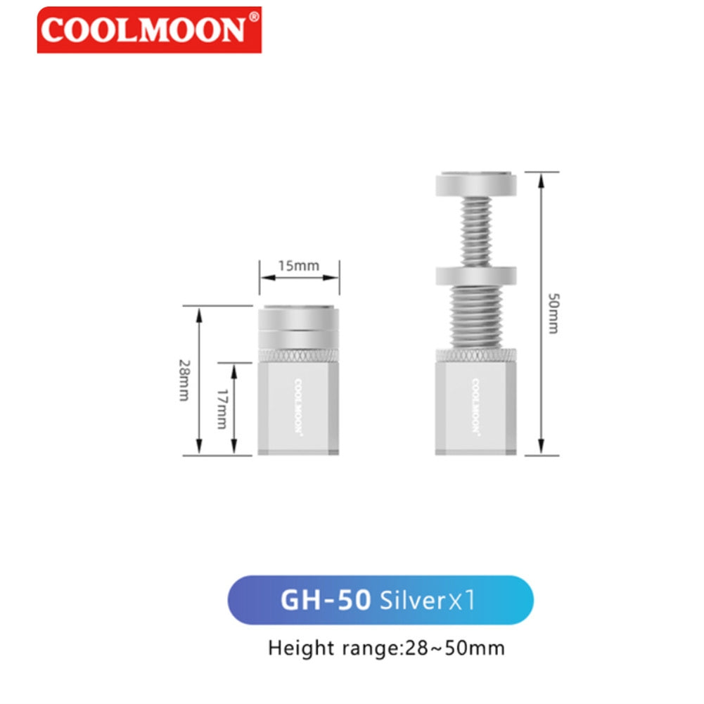 GPU Vertical Mount Aluminum Alloy GPU Stand Telescopic Screw Design Bracket Accessories Adjustable Height Graphics Card Brackets Holder Vertical Graphics Video Card Bracket GH-120 silver
