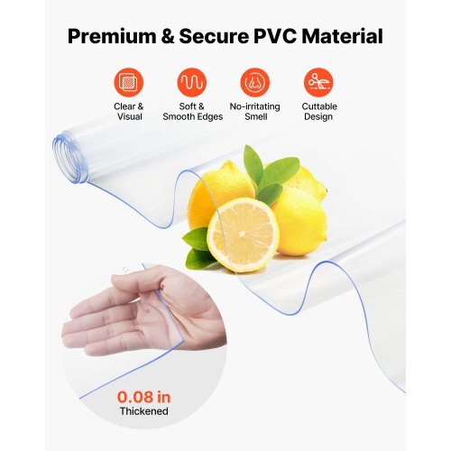 Clear PVC Strip Curtain, 84 in Height x 48 in Width x 0.08 in Thickness, 8 PCS Walk in Freezer Cooler Curtain Strips, Thermal Insulating Plastic Door Strips for Warehouse, Freezer, Garage Doors - American Smart