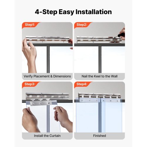 Clear PVC Strip Curtain, 84 in Height x 48 in Width x 0.08 in Thickness, 8 PCS Walk in Freezer Cooler Curtain Strips, Thermal Insulating Plastic Door Strips for Warehouse, Freezer, Garage Doors - American Smart