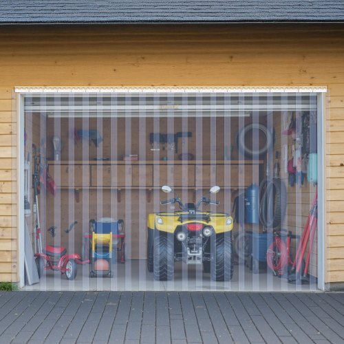 Clear PVC Strip Curtain, 84 in Height x 48 in Width x 0.08 in Thickness, 8 PCS Walk in Freezer Cooler Curtain Strips, Thermal Insulating Plastic Door Strips for Warehouse, Freezer, Garage Doors - American Smart