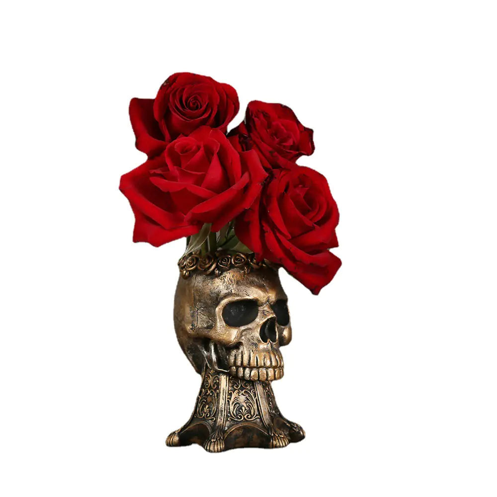 Skull Vase Halloween Decoration for Home Office Desk