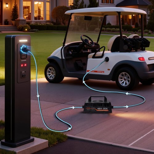 48V (51.2V) 150AH Lithium Golf Cart Battery, with 20A Charger, Lifepo4 Battery Kit, Built-in 250A BMS, with Bluetooth & Touch Monitor, 2C Discharge, 4000 Cycles, for Golf Carts, Trolling Motors - American Smart